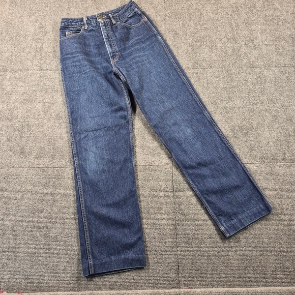 Calvin Klein Denim - Vintage Calvin Klein High Waisted Jeans Dark Wash Straight Leg 25 Made in USA